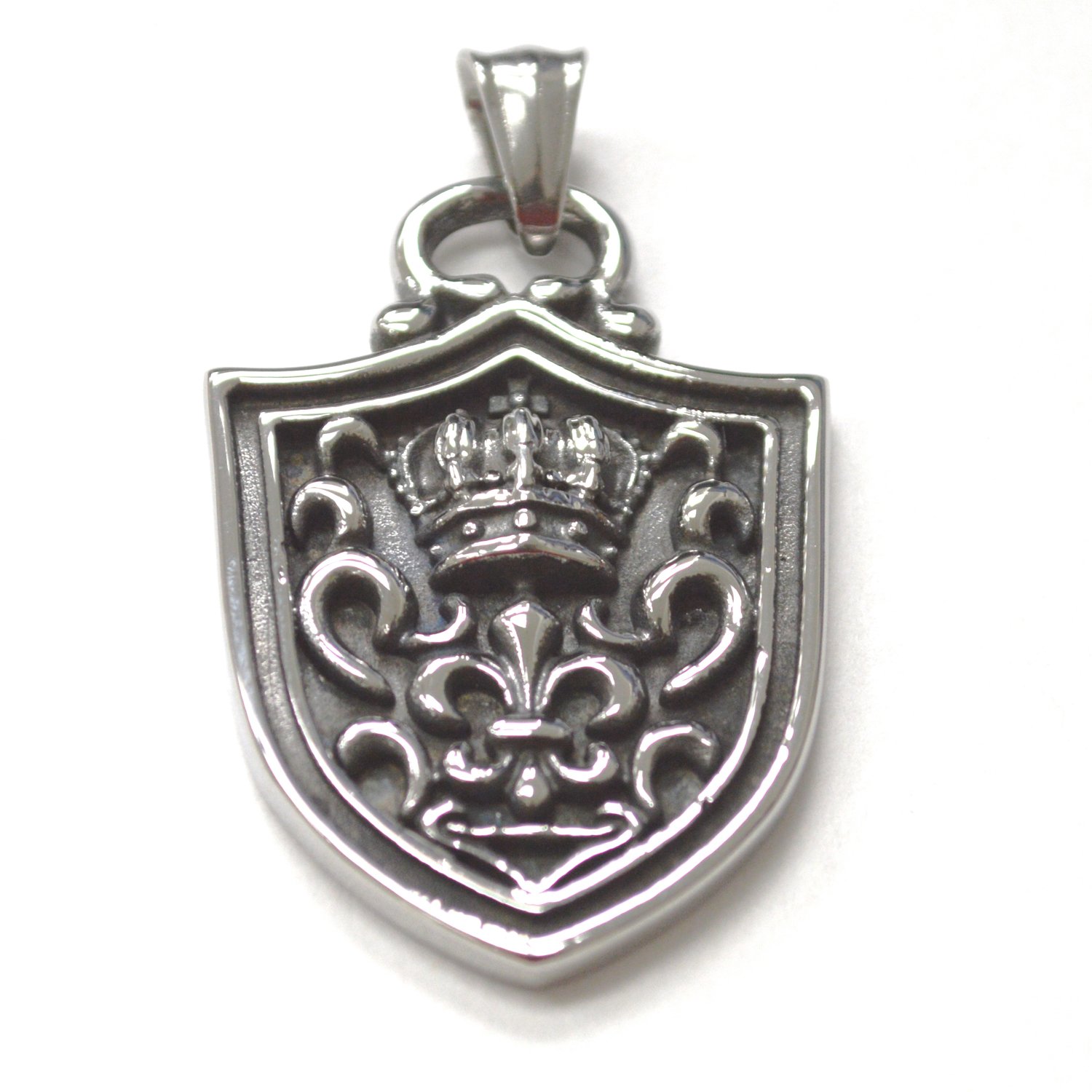 Crown Shield Stainless Steel Pendant 86-3001