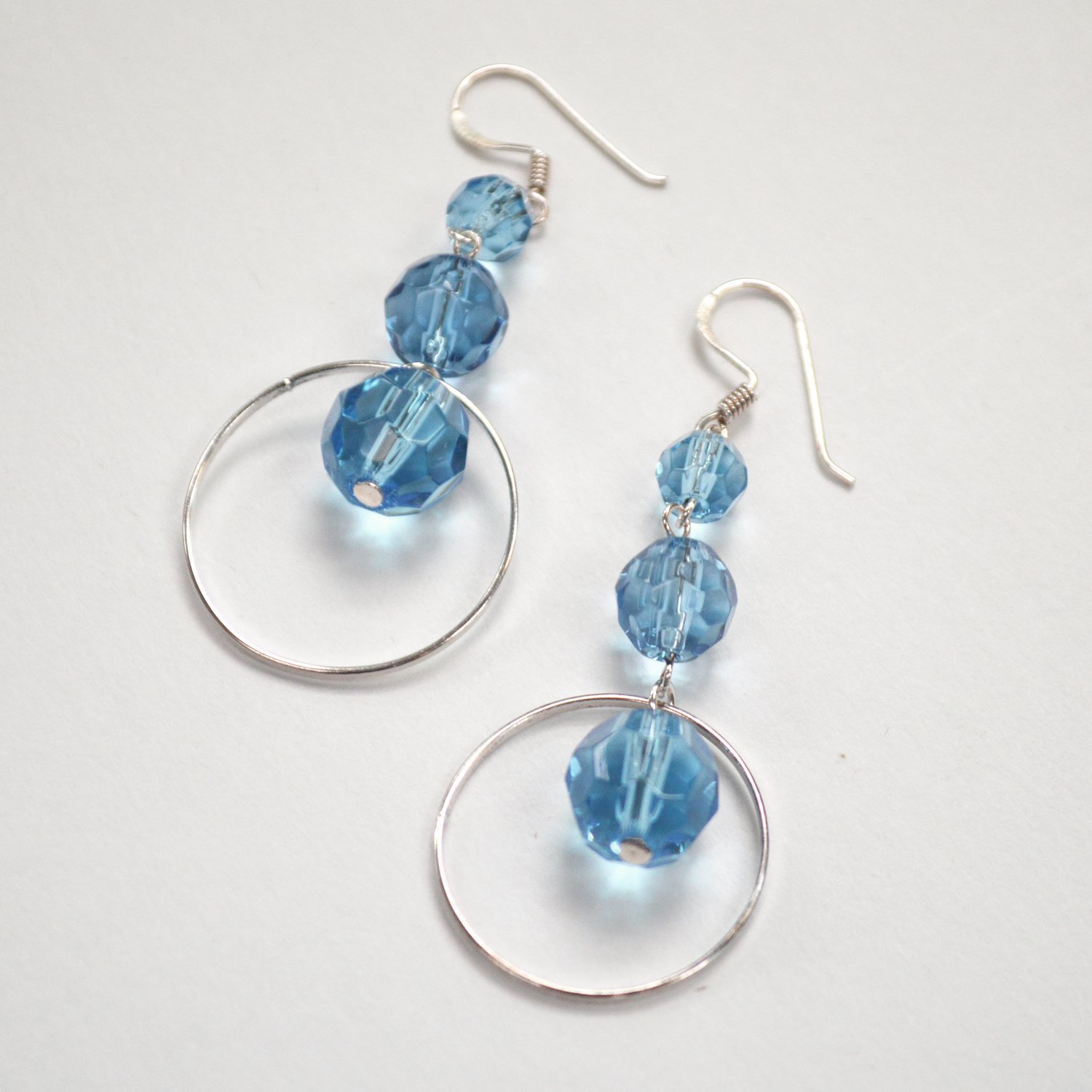 Crystal Stones Sterling Silver Earrings 53-4082-1