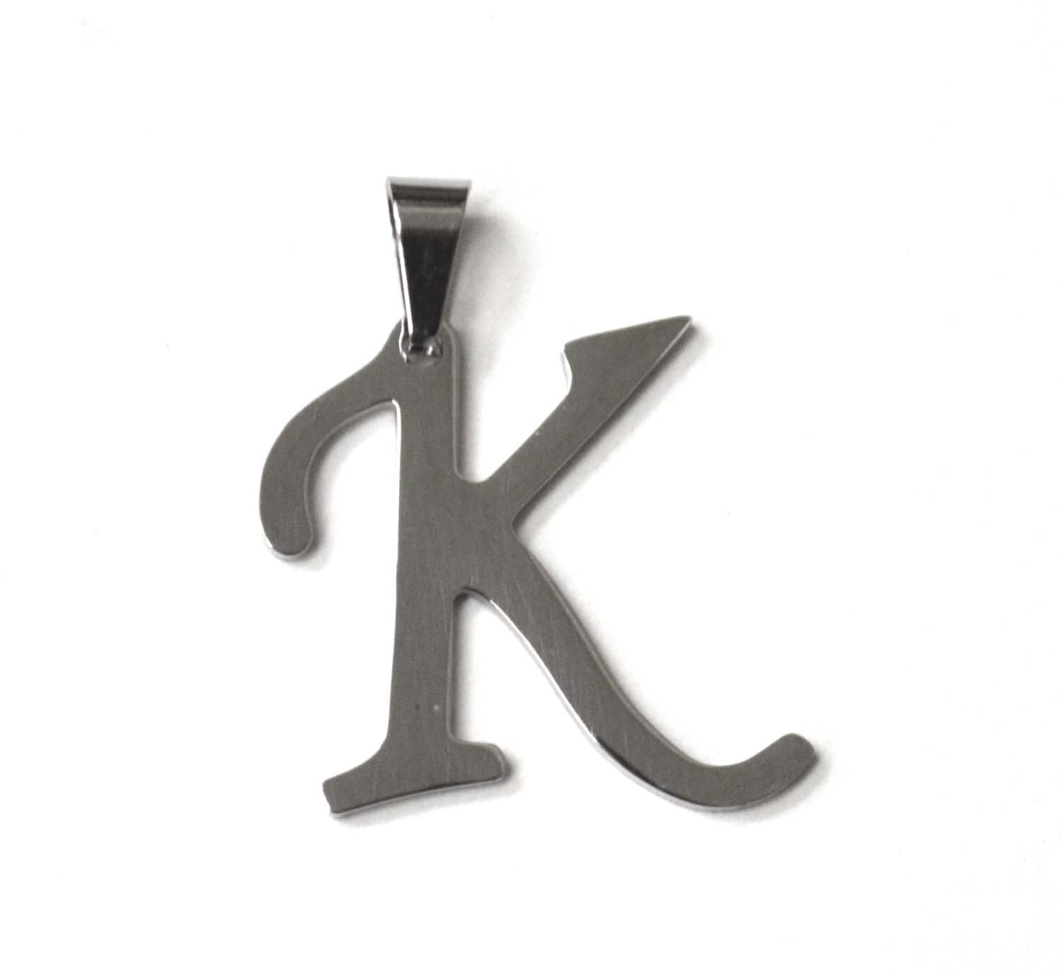 K Initial Pendant Stainless Steel 86-695S-K