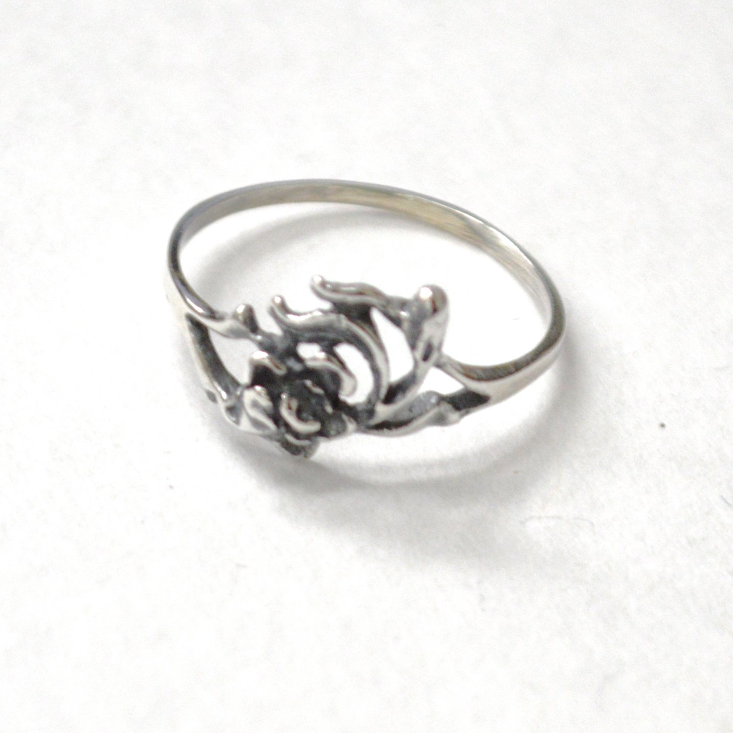 Flower Sterling Silver Ring 51-1555
