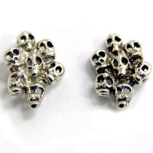 Graveyard Skulls Stud Earring 53-5061