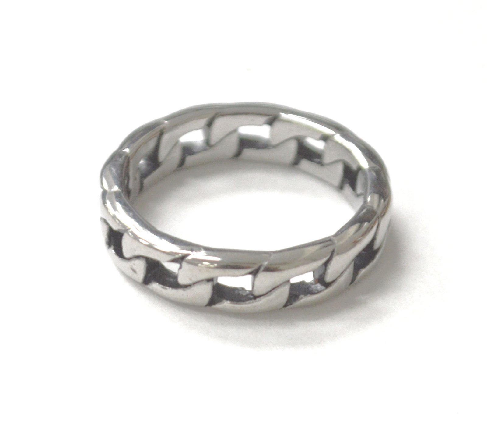 5mm Curb Link Stainless Steel Ring 81-800S-5