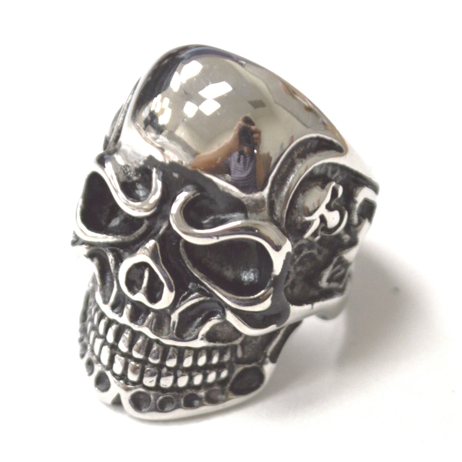Skull Head Stainless Steel Ring 81-1669