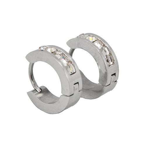 HUGGIE W/ CRYSTAL EARRINGS