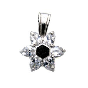 CZ Stone Pendant Sterling Silver 562100
