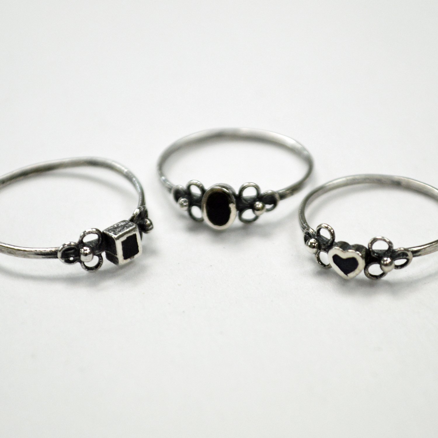 Sterling Silver Wire Rings (10 pcs) 51-3317