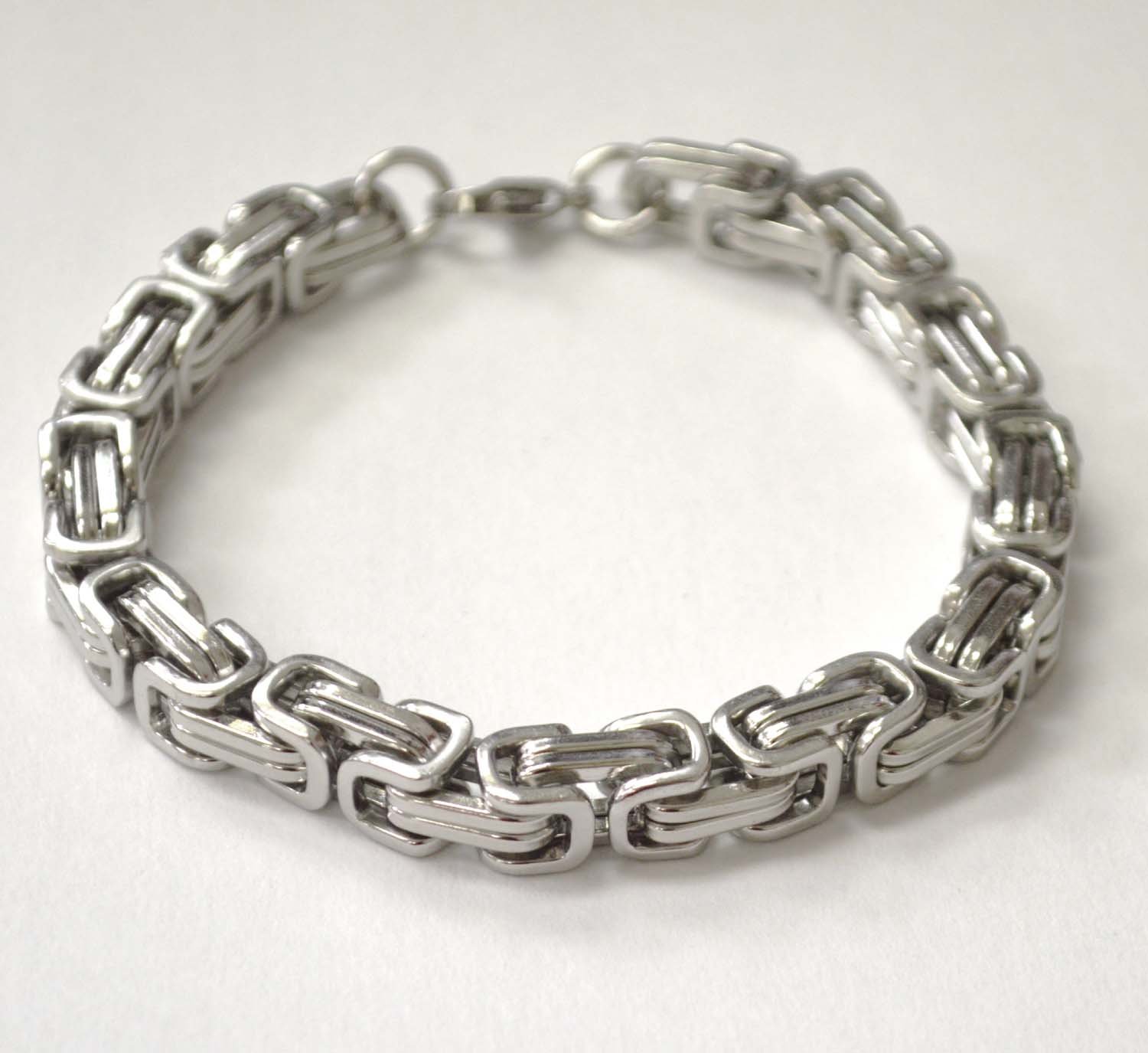 8mm Stainless Steel Byzantine Bracelet 84-195-8