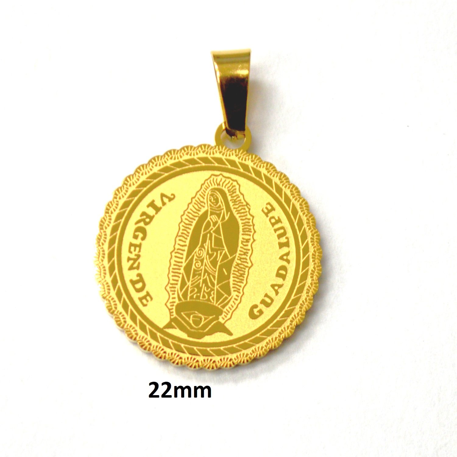 Virgen De Guadalupe/St Jude Gold Plated Pendant 86-3067G