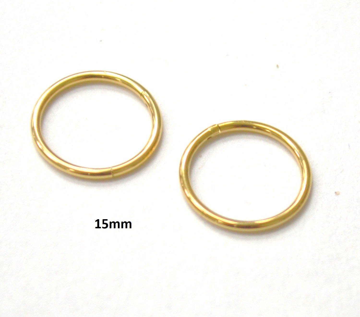 Hinged Gold Plated Hoops Earrings 83-820G-15