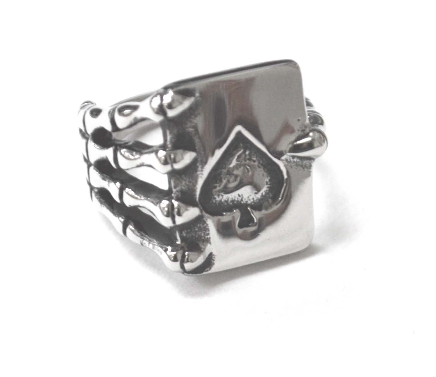 Skull Hand with Playing Card Ring 81-1447