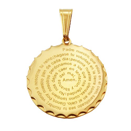 PADRE NUESTRO ROUND DOG TAG Pendant (35mm)