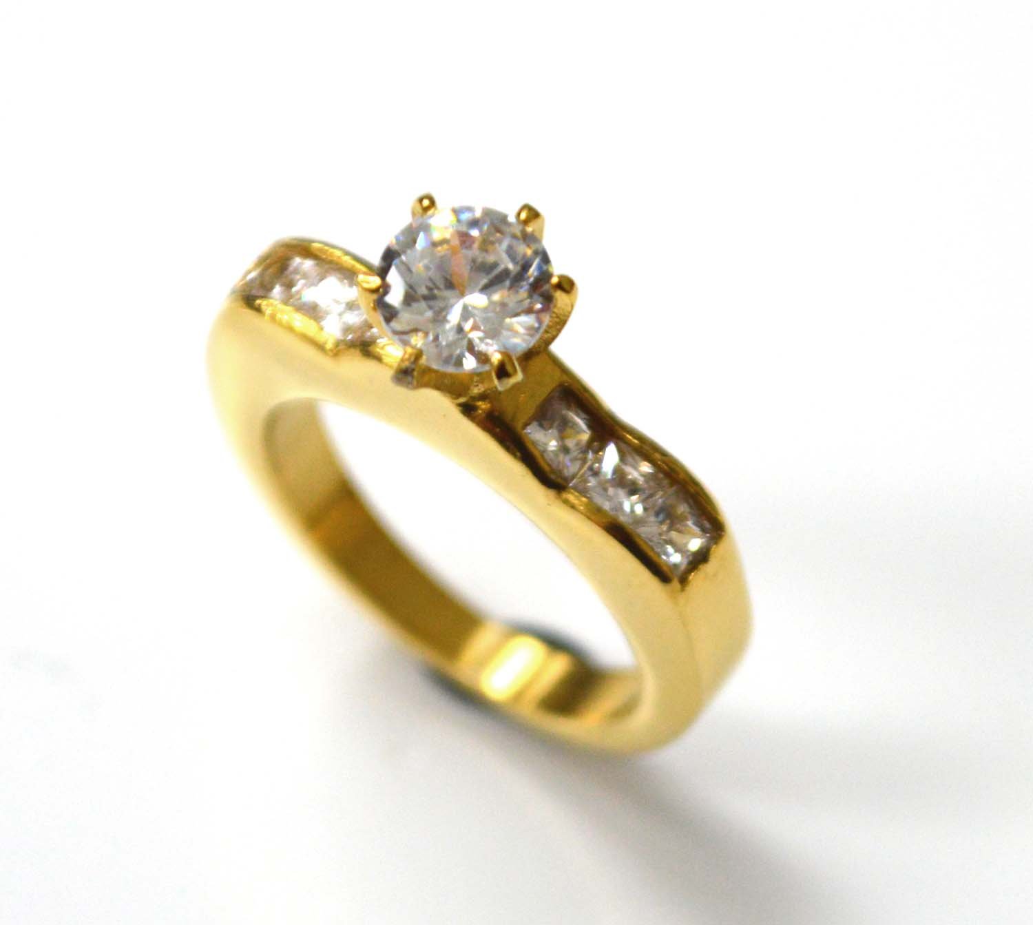 Gold Plated CZ Ring 81-857