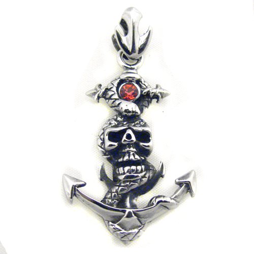 Anchor with Skull (24x39mm)