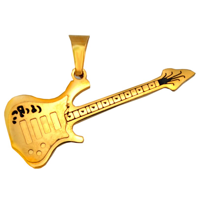Guitar Gold Plated Pendant 86-1288G