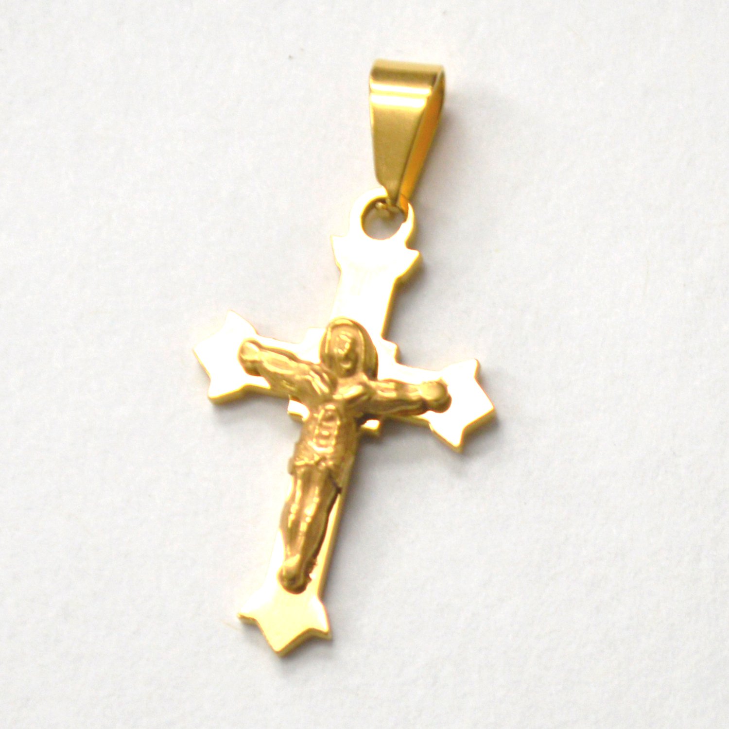 Crucifix Cross Gold Plated Pendant 86-2898G