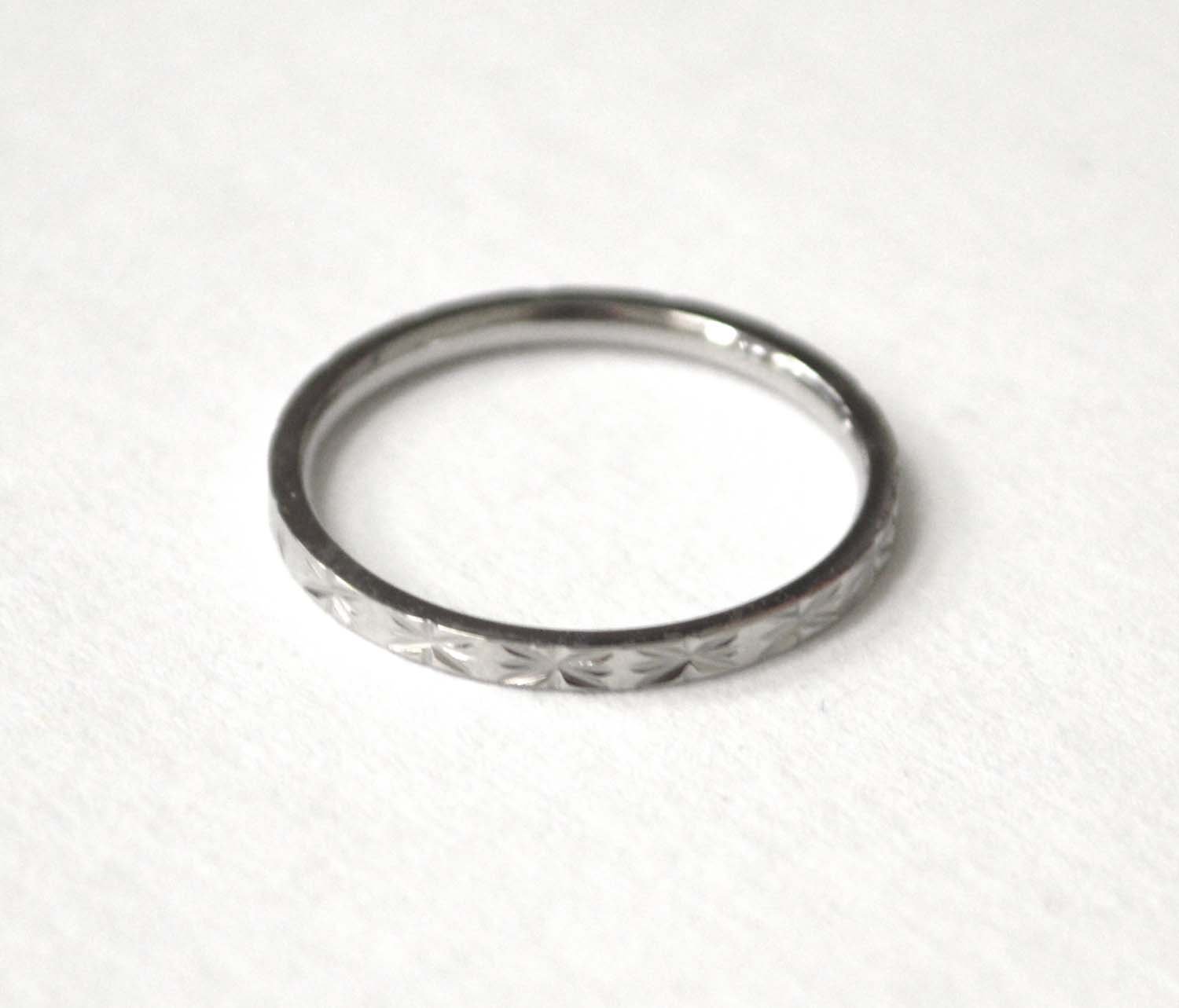 Diamond Cut Stainless Steel Ring  81-1500S