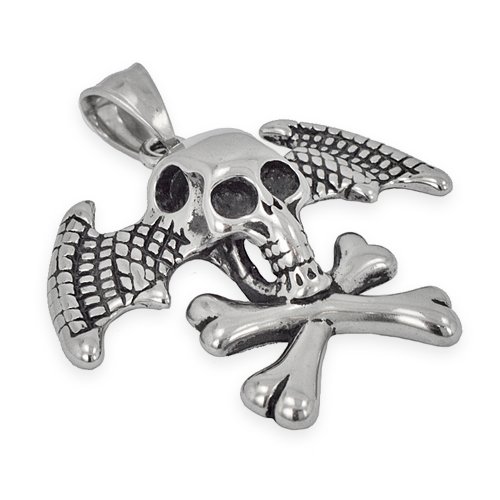 SKULL CROSSBONE WITH WING Pendant 86-1833