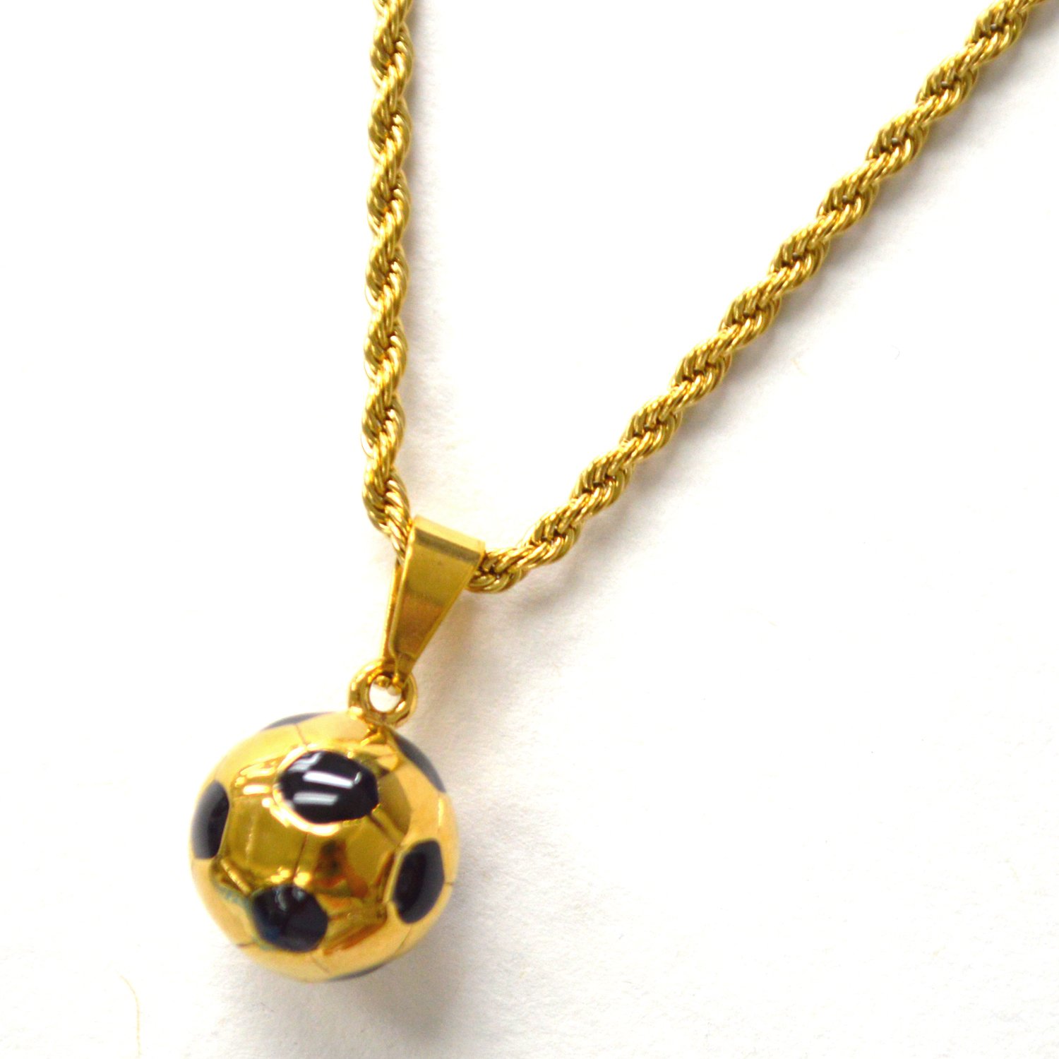 SOCCER BALL Gold Plated Pendant 86-1937G