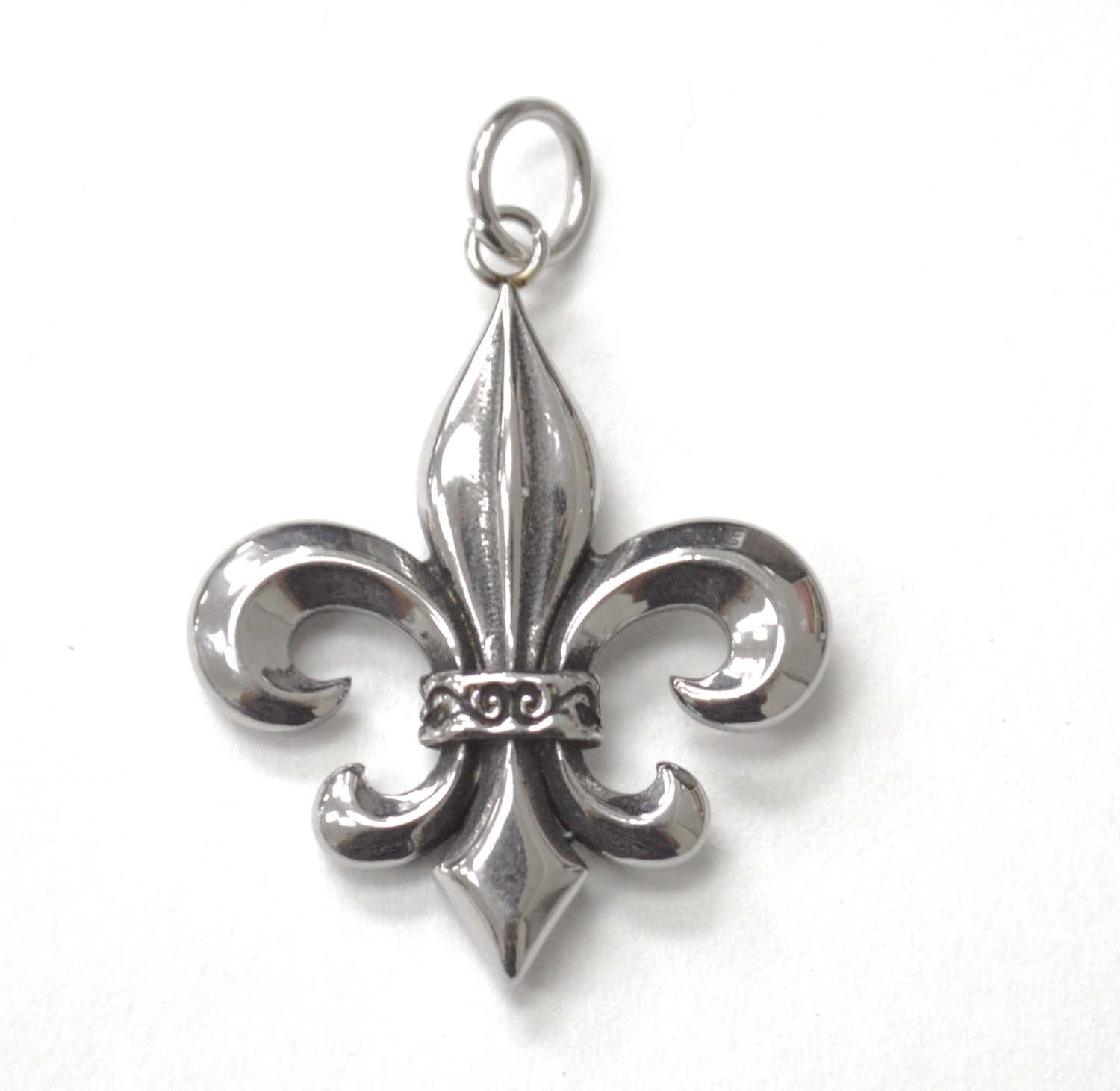 Fleur De Lis Stainless Steel Pendant 86-2835