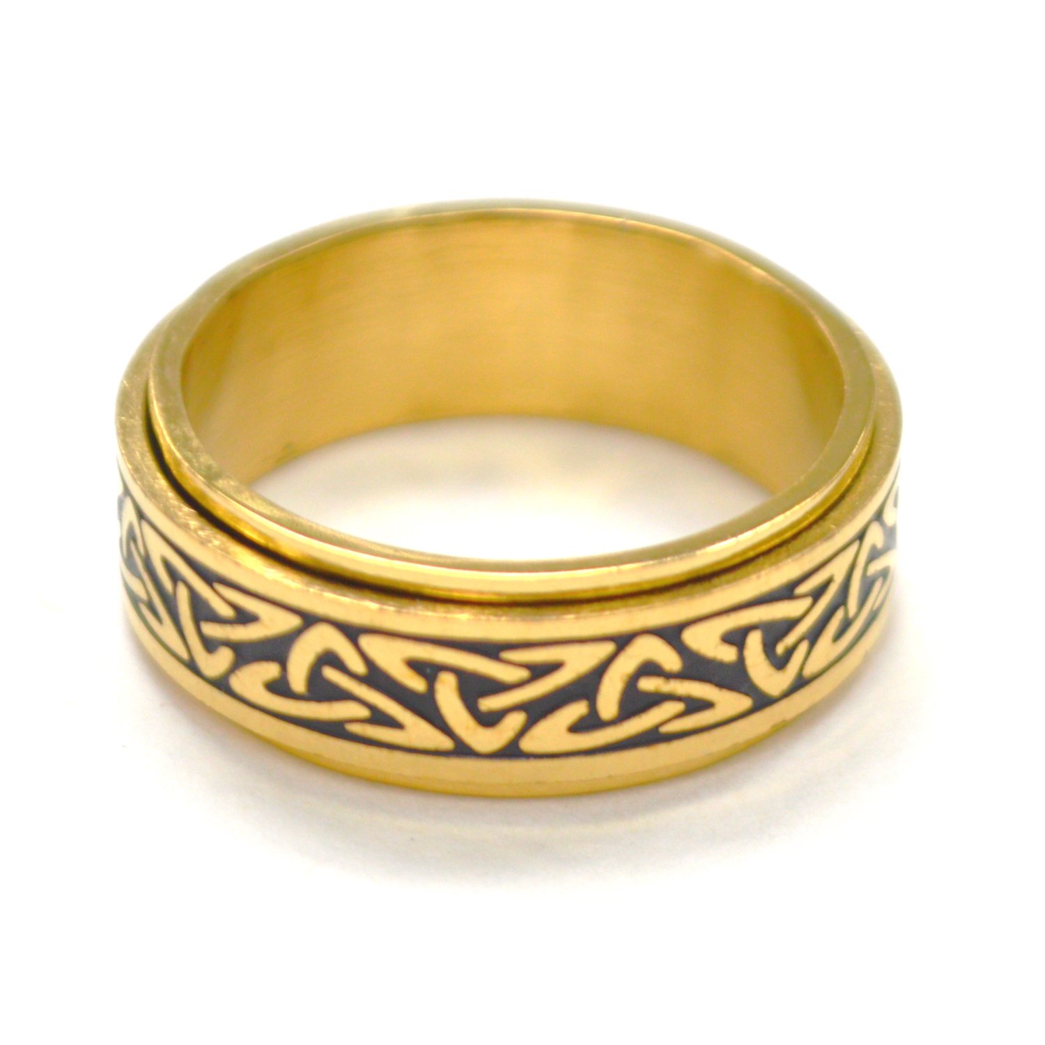 Celtic Spinner Gold Plated Ring 81-1679G