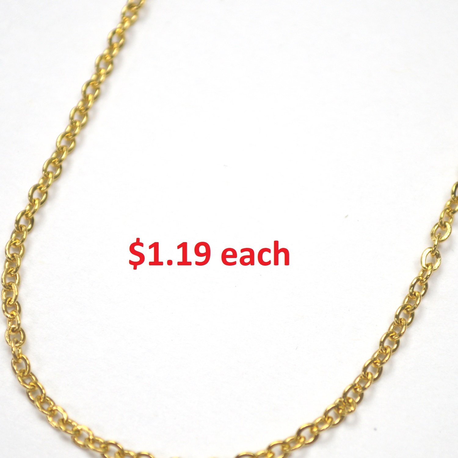 1.5m Flat Anchor Gold IP Plate Chain 85-211G...$1.19 ea  (10/pkg)