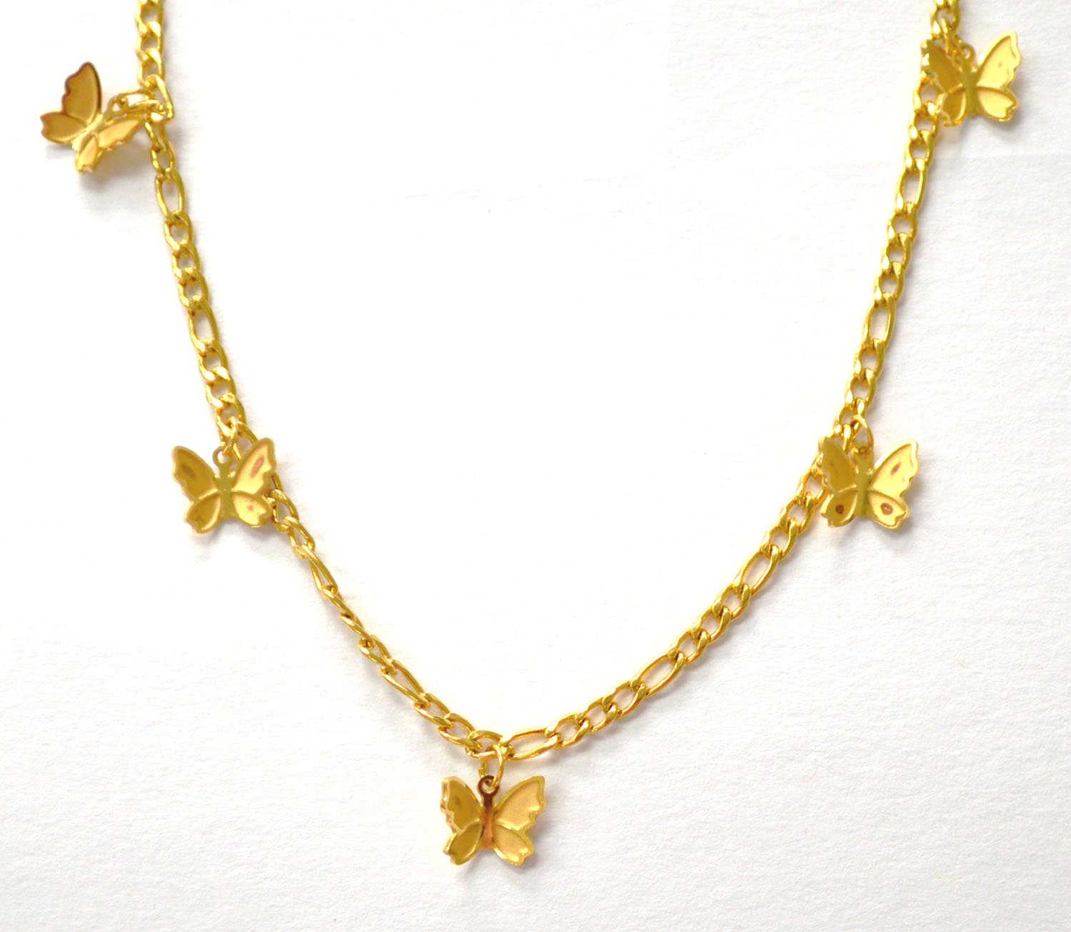 Butterfly Gold Plated Necklace 85-1026G