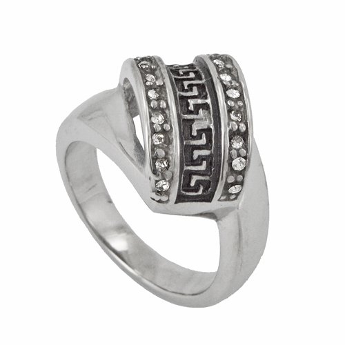 Greek Key Stone Ring(14mm) 81-768