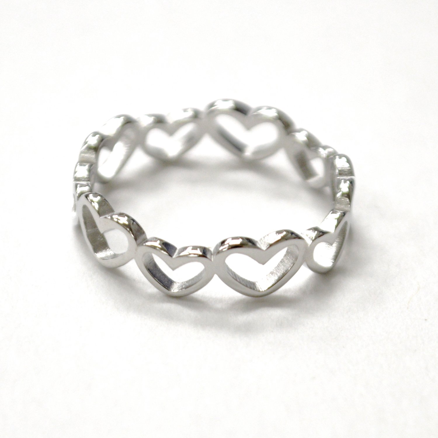 Hearts Connect Stainless Steel Ring 81-1745S