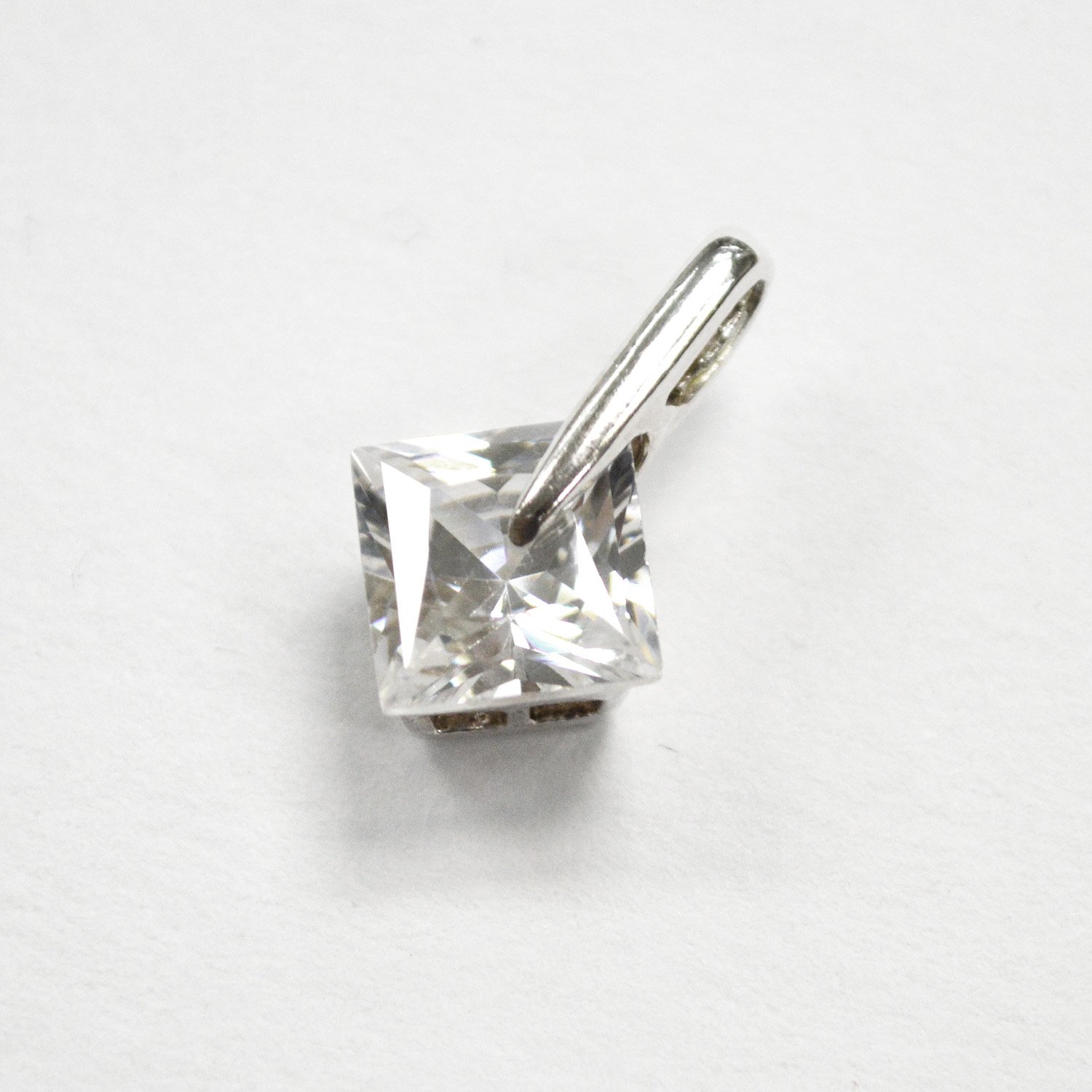 CZ Stone Pendant Sterling Silver 562124