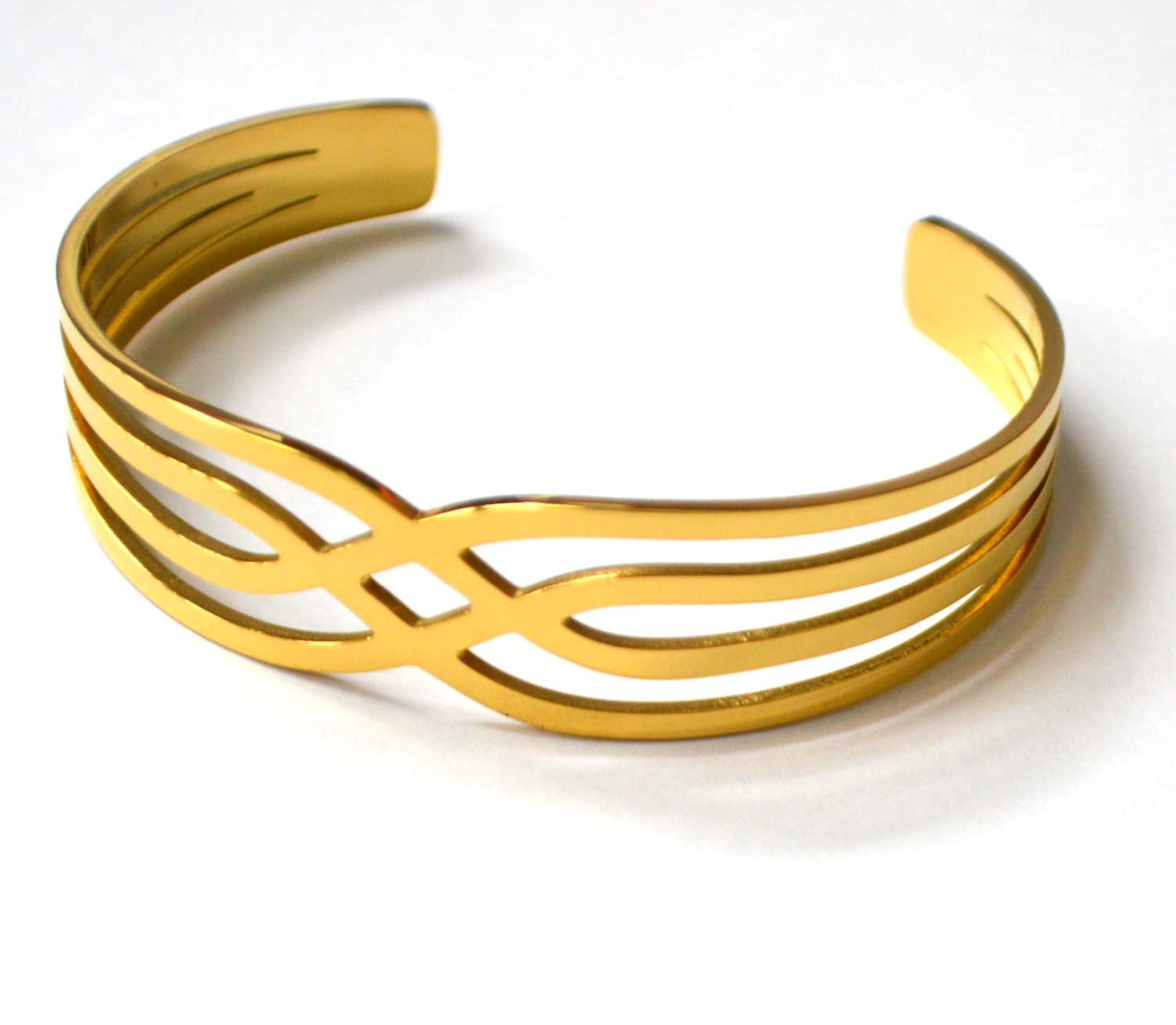 Designer Inspired Gold Plated Bangle 84-1807G
