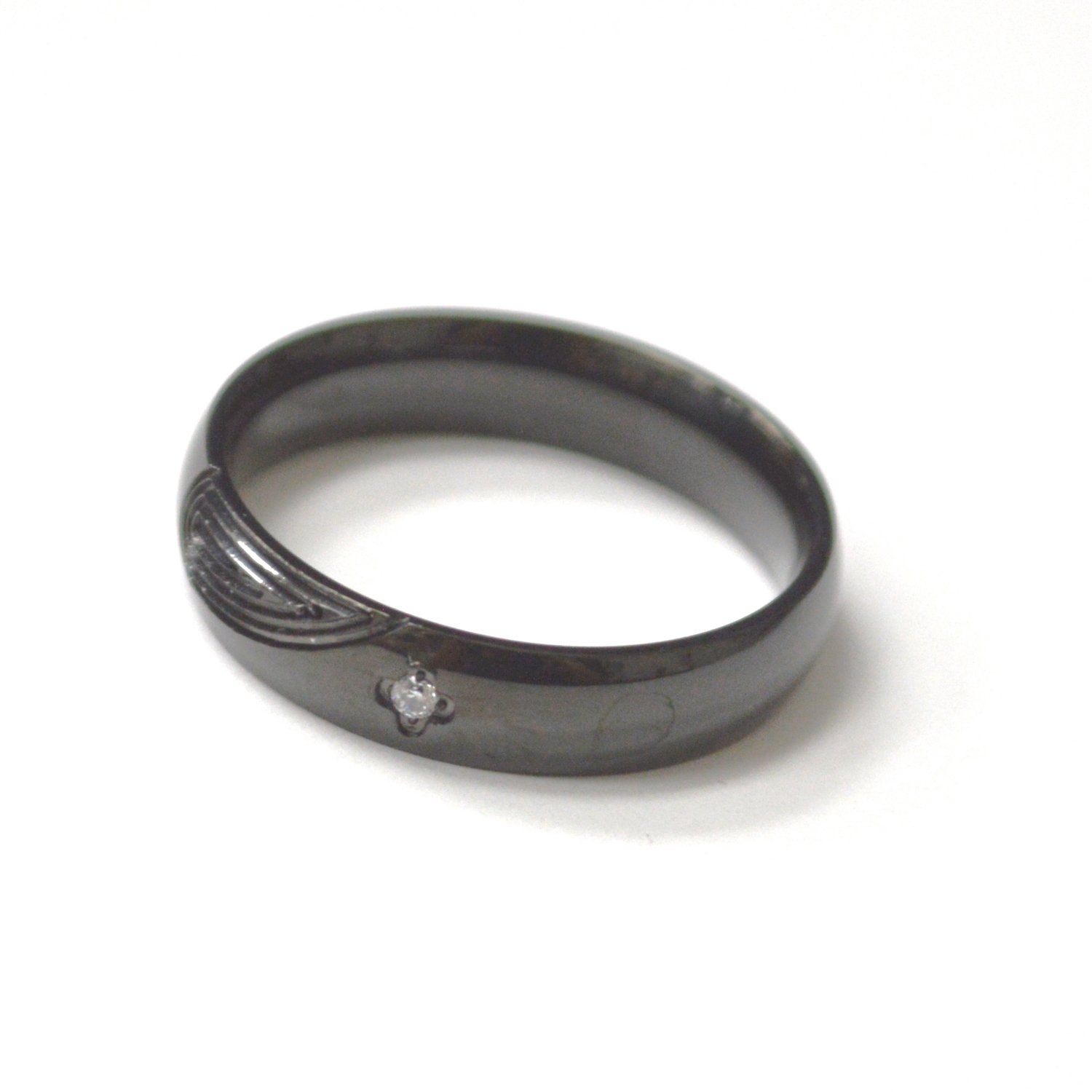 Black Plated Stainless Steel Ring 81-1786