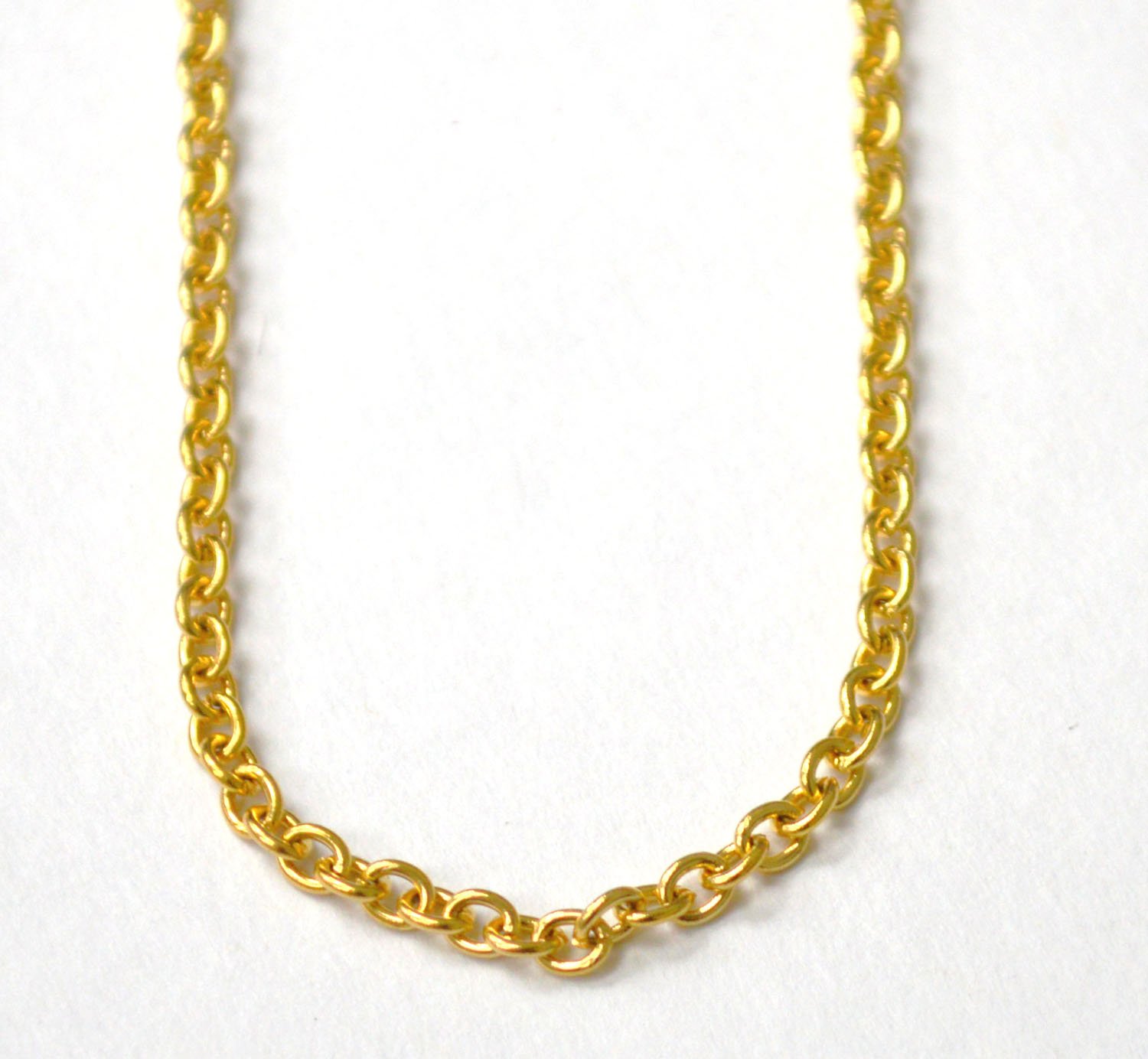 3mm O Link Gold IP Plated Chain 85-283G-3