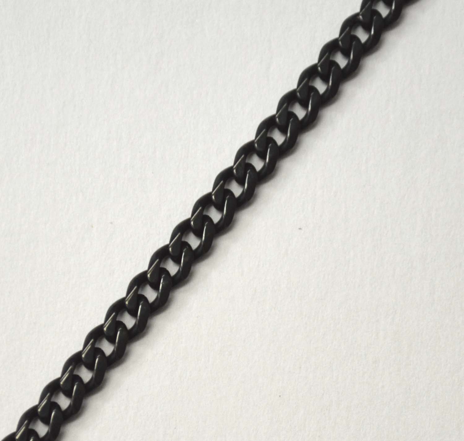 5mm Miami Cuban Black Plated Bevel Chain  85-239B-Mia-5