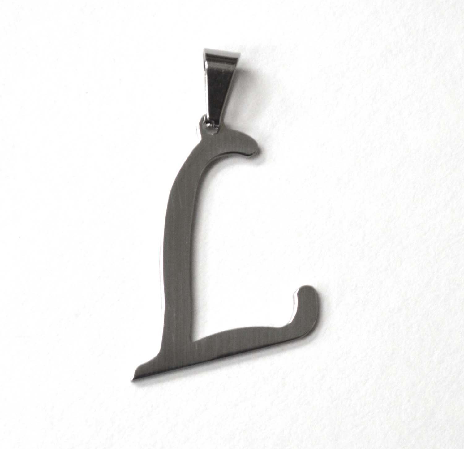 L Initial Pendant Stainless Steel 86-695S-L