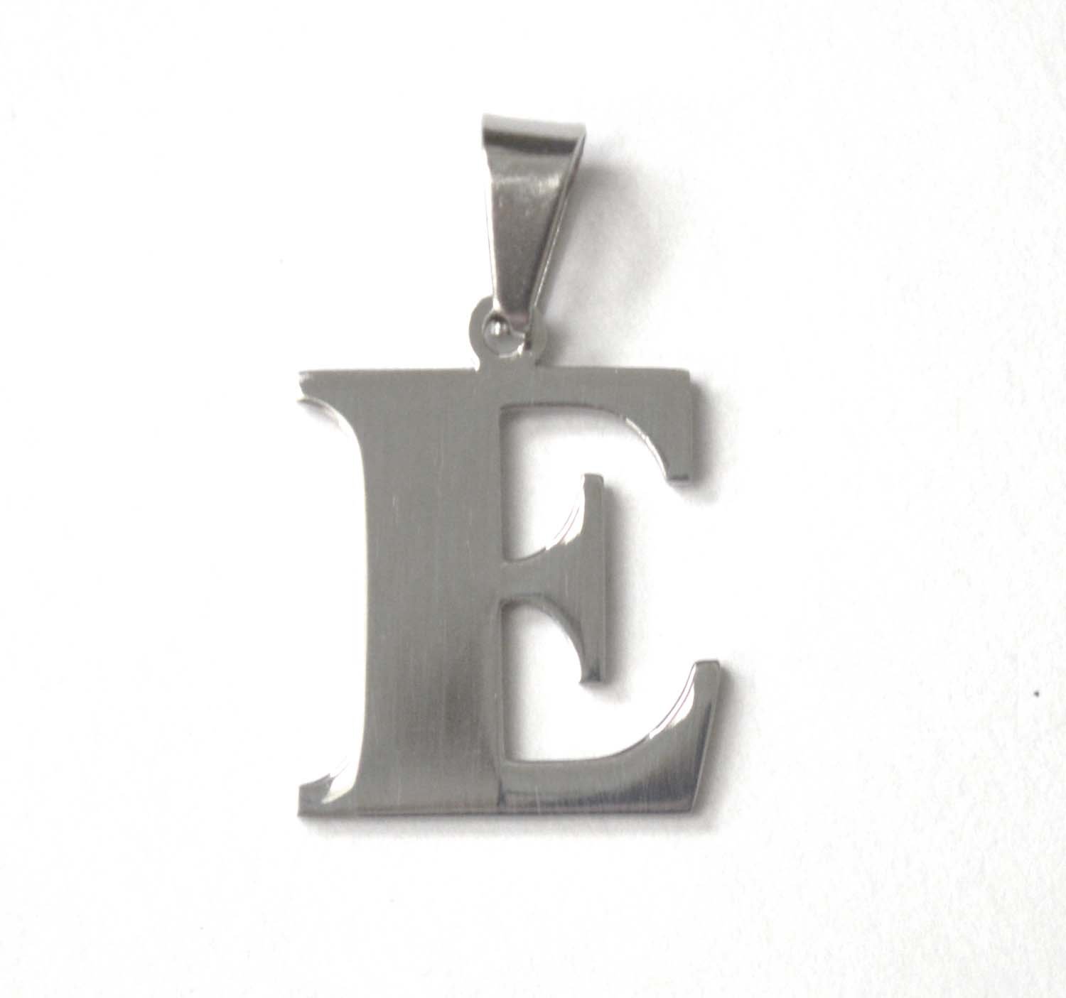 E Initial Stainless Steel Pendant 86-278-E