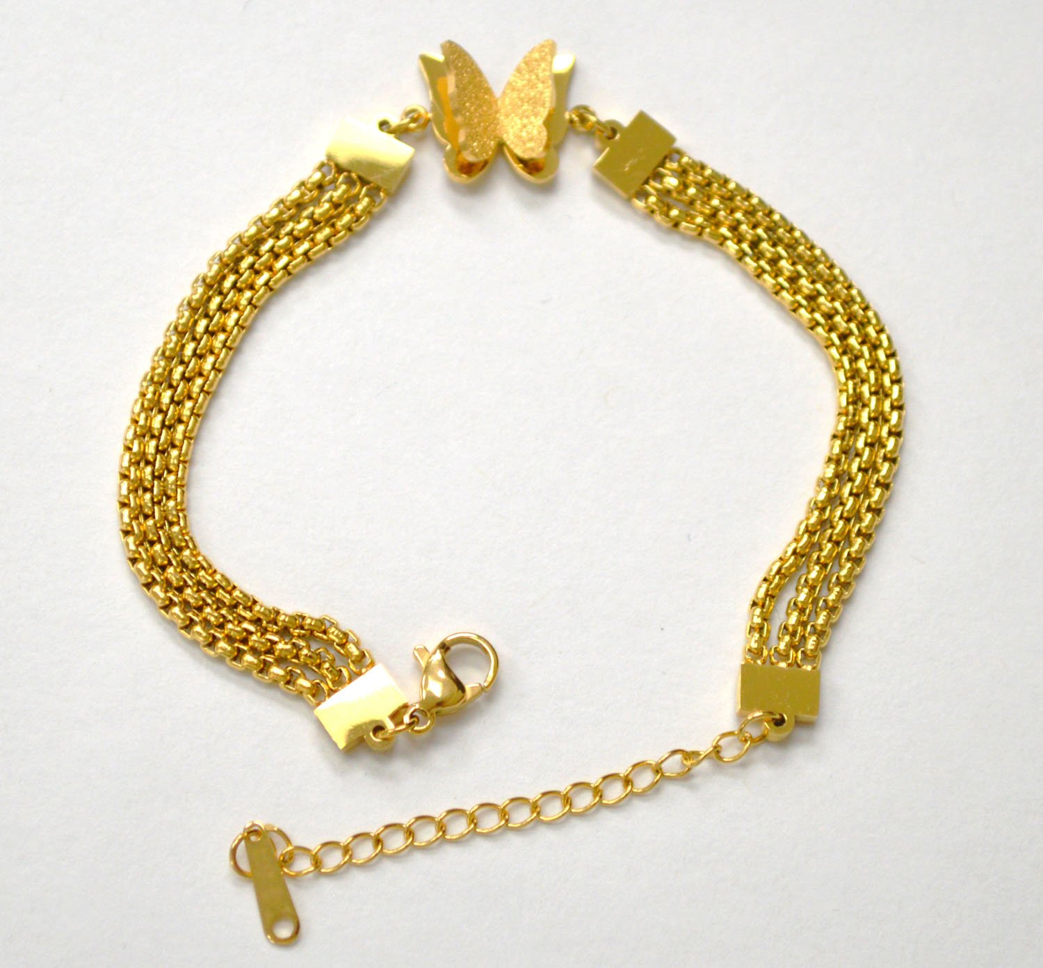 Butterfly Gold IP Plated Bracelet 84-1913G