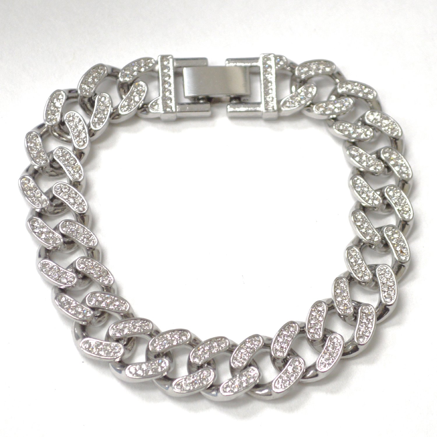 Hip Hop Bling Bling Stainless Steel Bracelet 84-308S