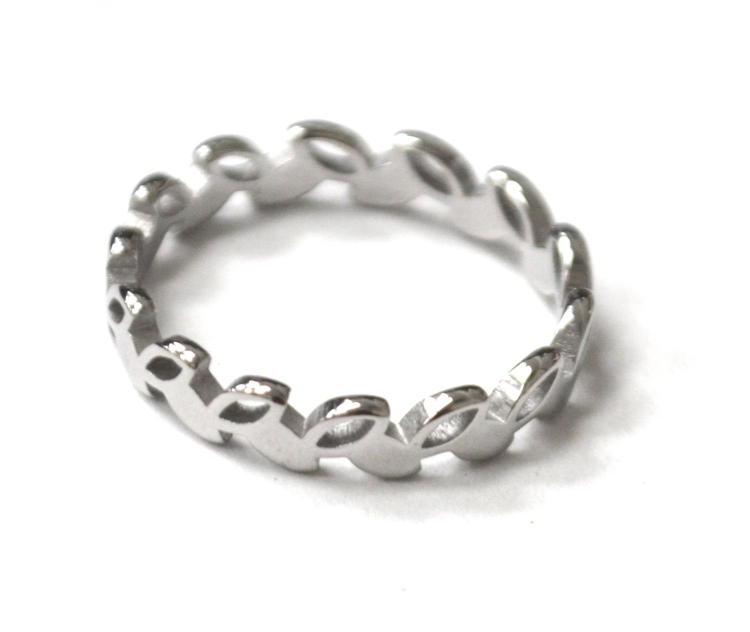Leaf Stainless Steel Ring 81-1617