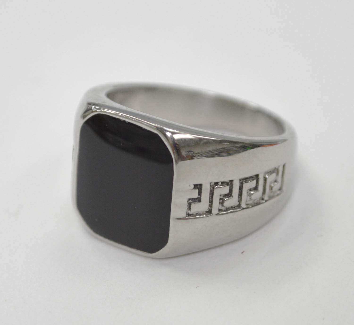 Black Stone Stainless Steel Ring 81-1434