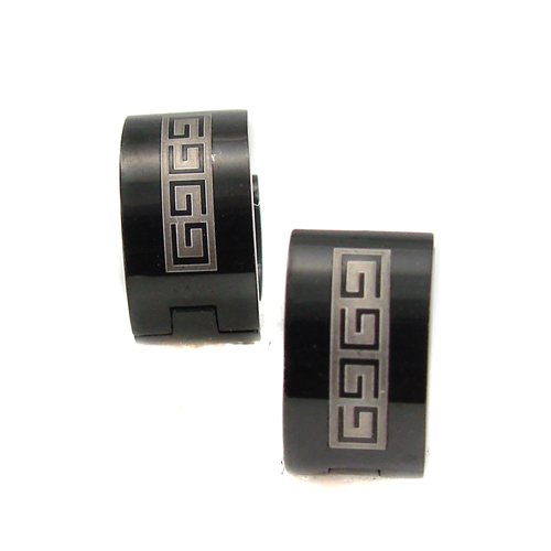 BLACK HUGGIE EARRINGS 83-328B