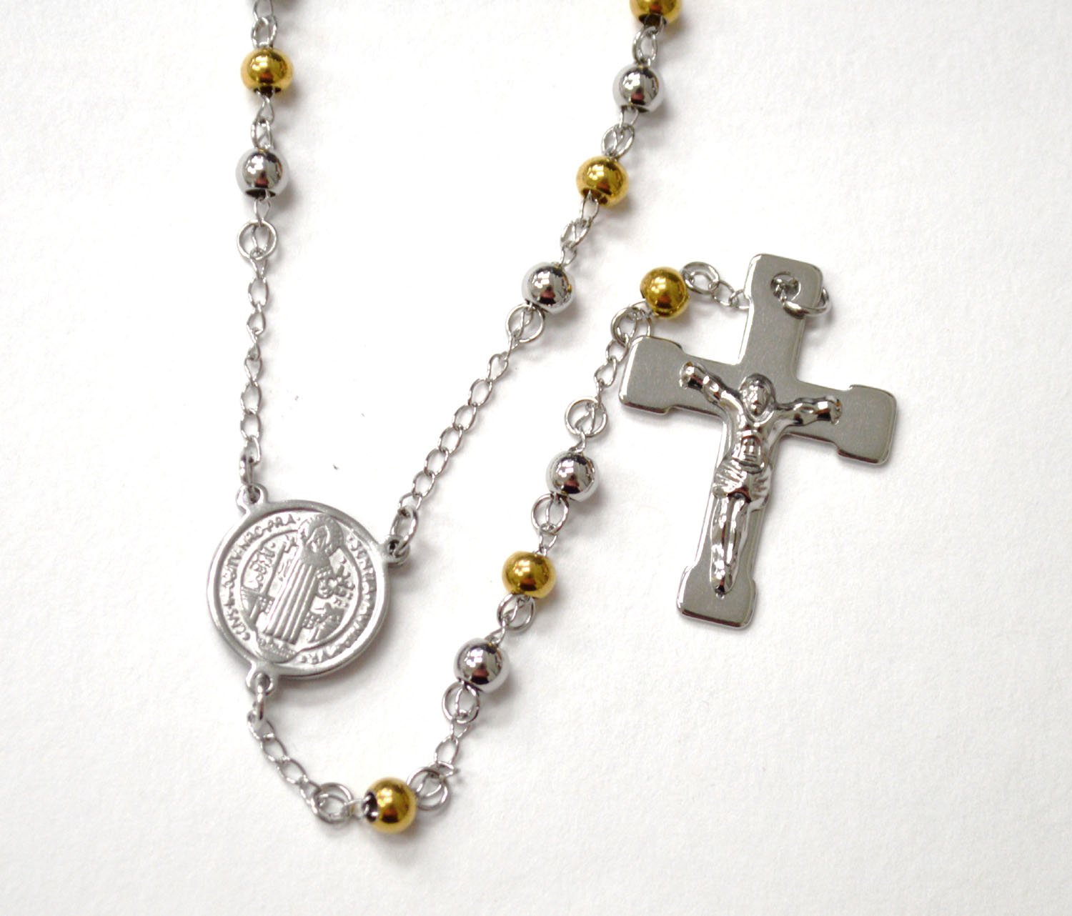 5mm 2 Tone Gold Plated Rosary 87-34-2T-5