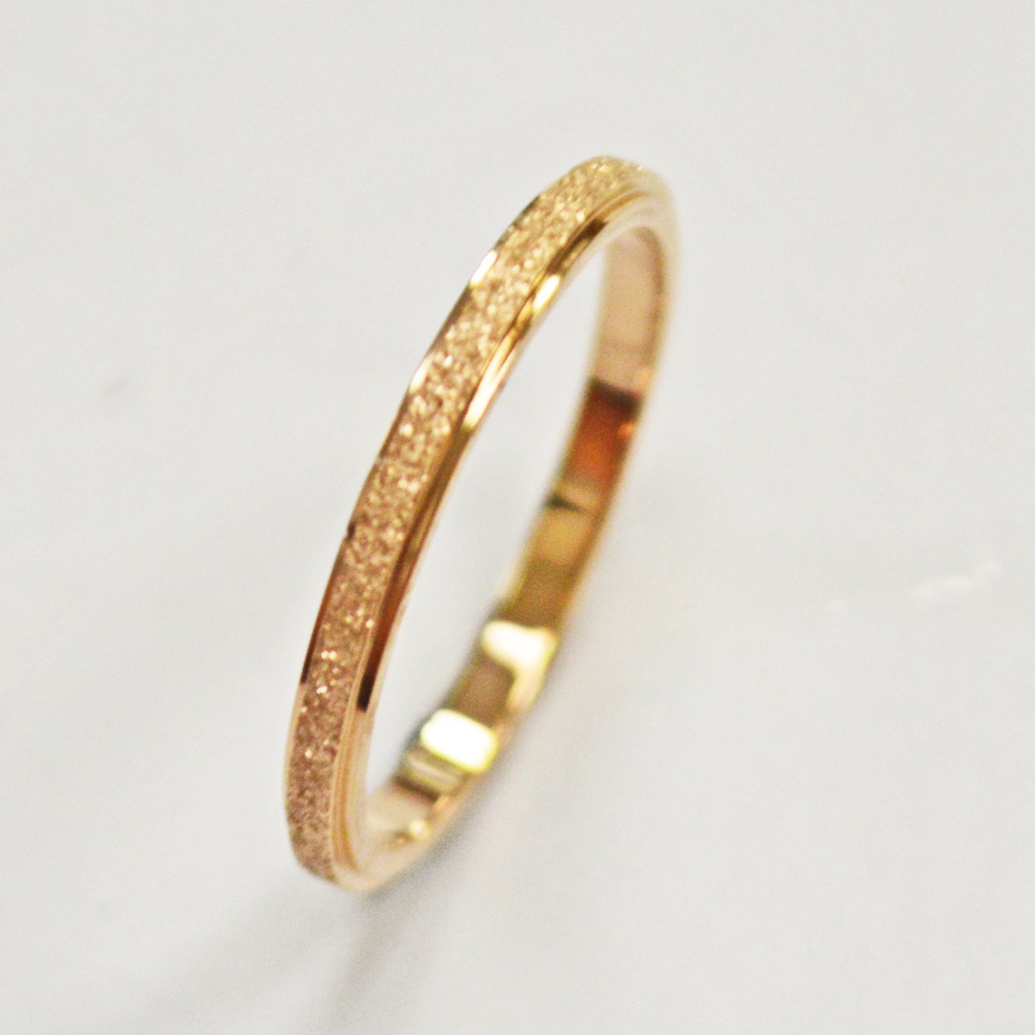 Glitter Rose Gold Ring (2mm) 81-1267-2