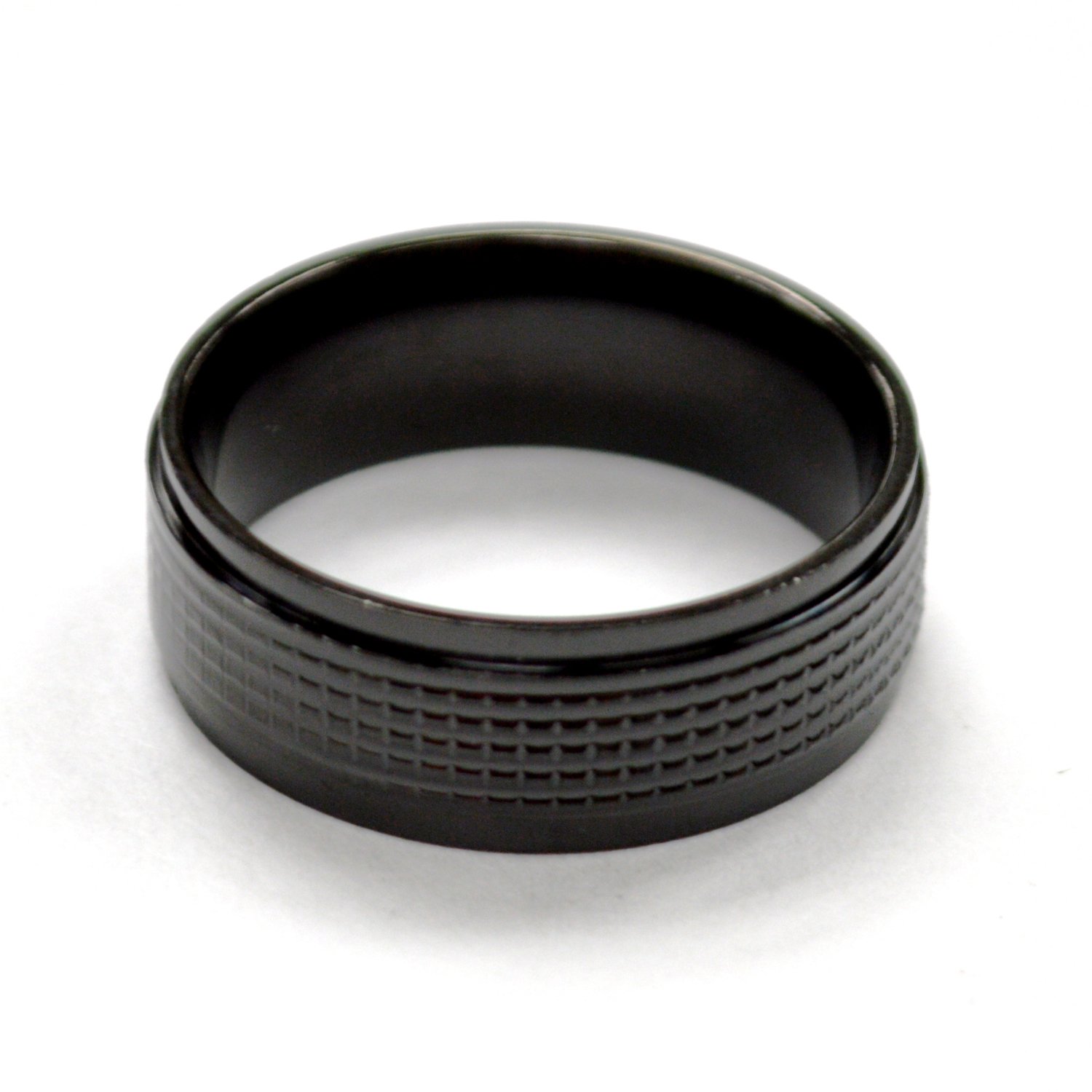 Black Plated Stainless Steel Ring  81-1678B