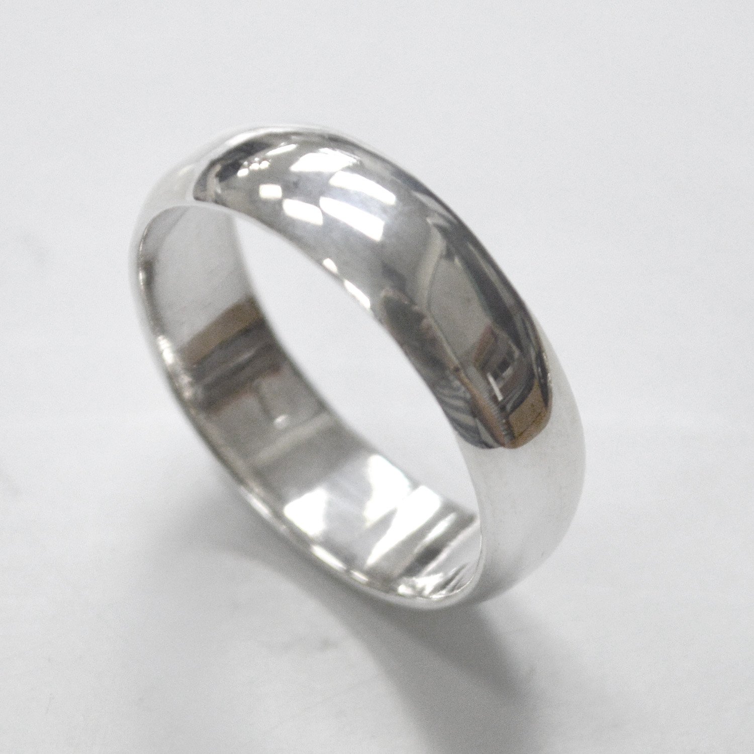 7mm Plain Band Ring Sterling Silver