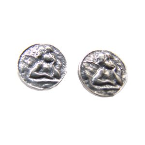 Angel Coin Stud Earring Sterling Silver 53-5025