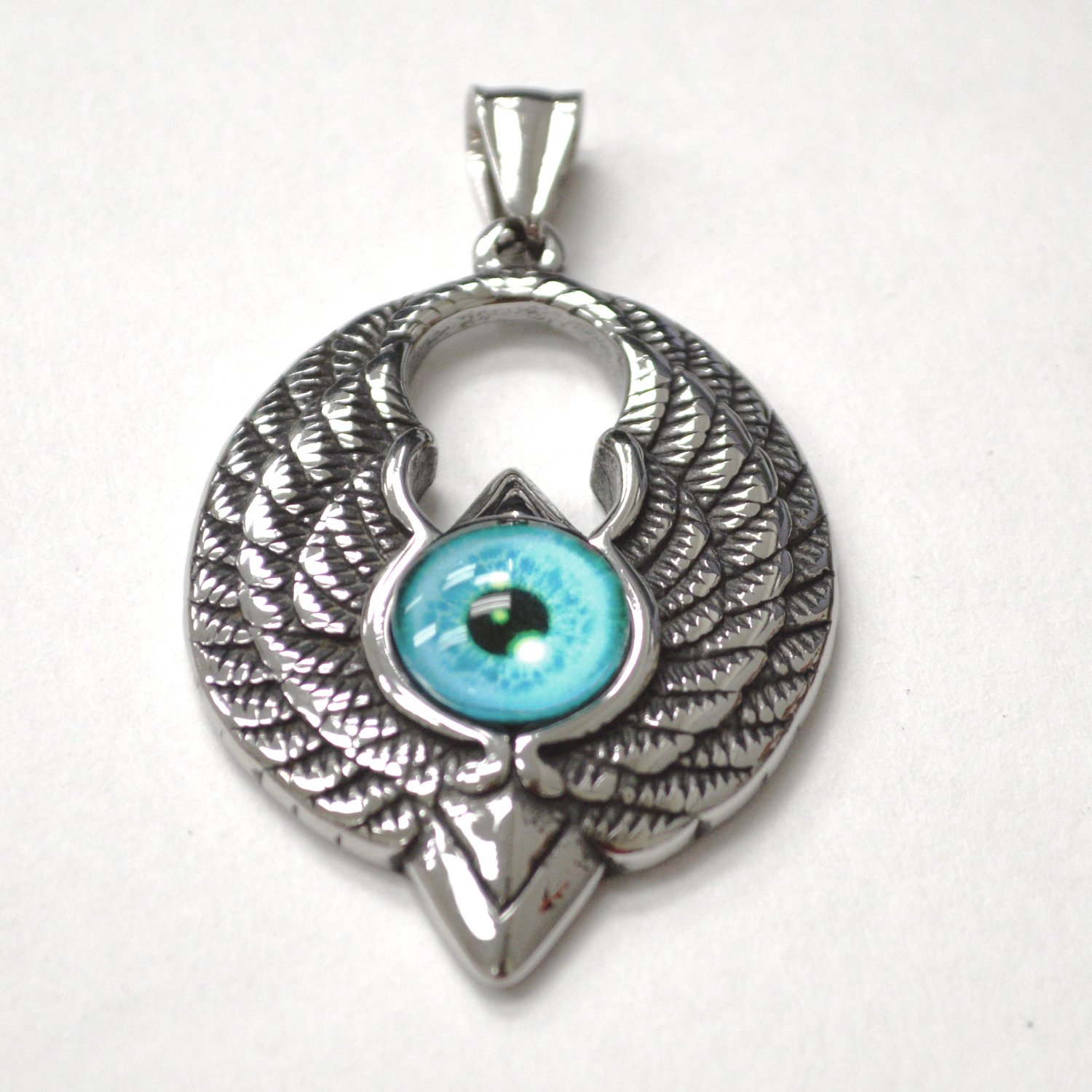 Eye Eagle Wing Stainless Steel Pendant 86-3006