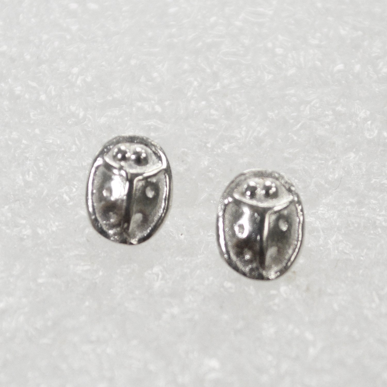 Scarab Stud Sterling Silver Earring 53-5271