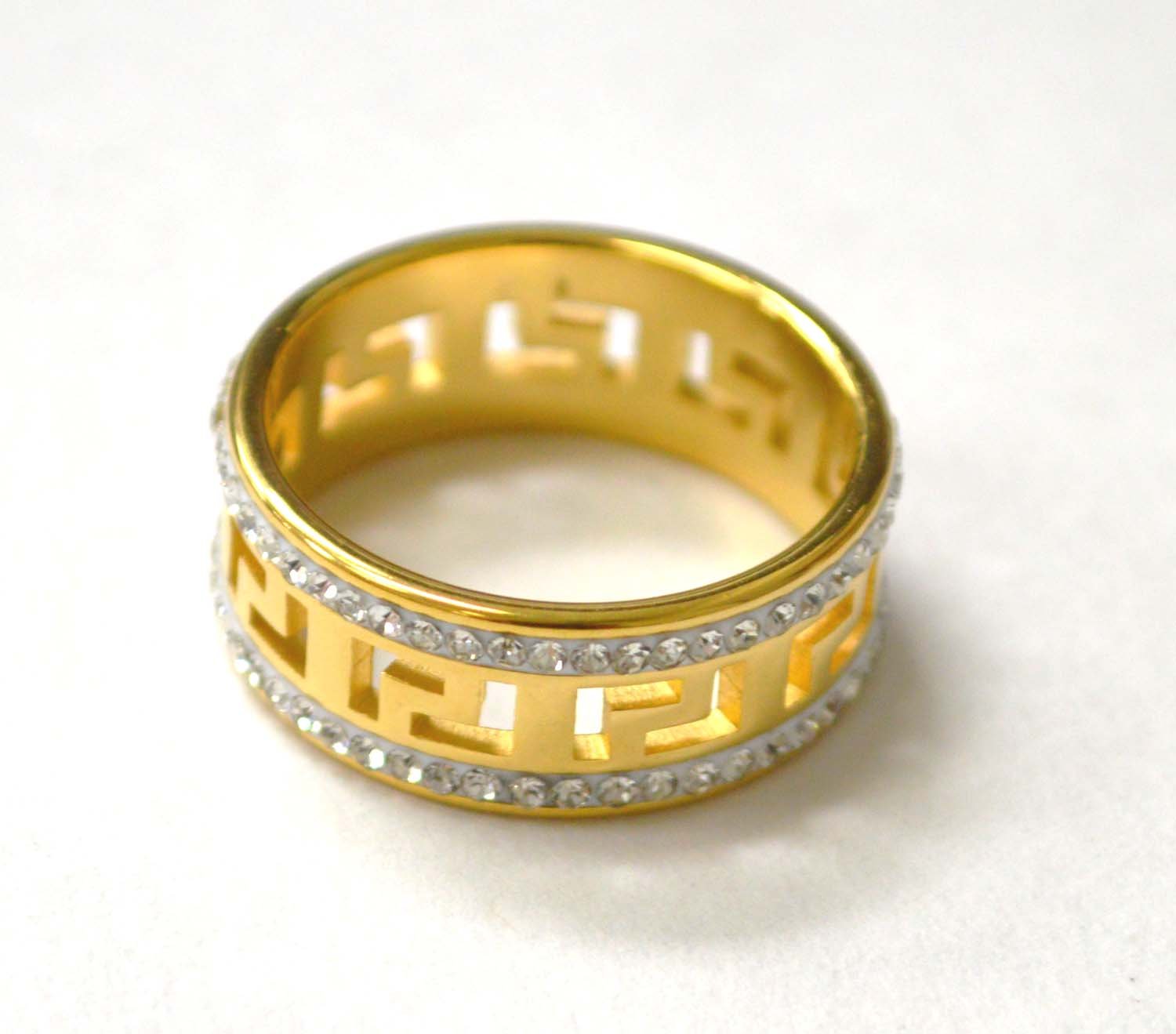 Designer Inspired Gold Plated Ring 81-1523G