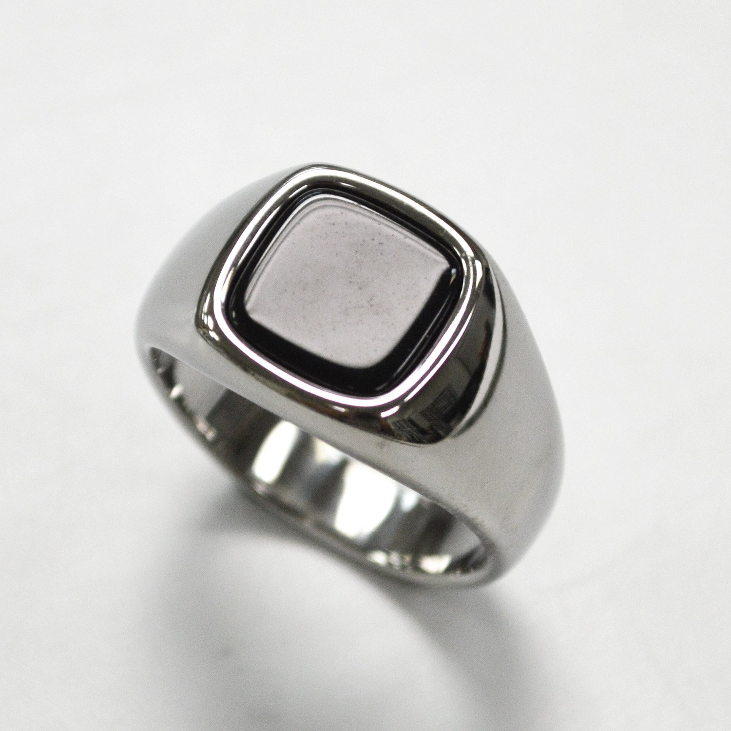 Black Stone Shiny Finished  Ring 81-1362S-Sm