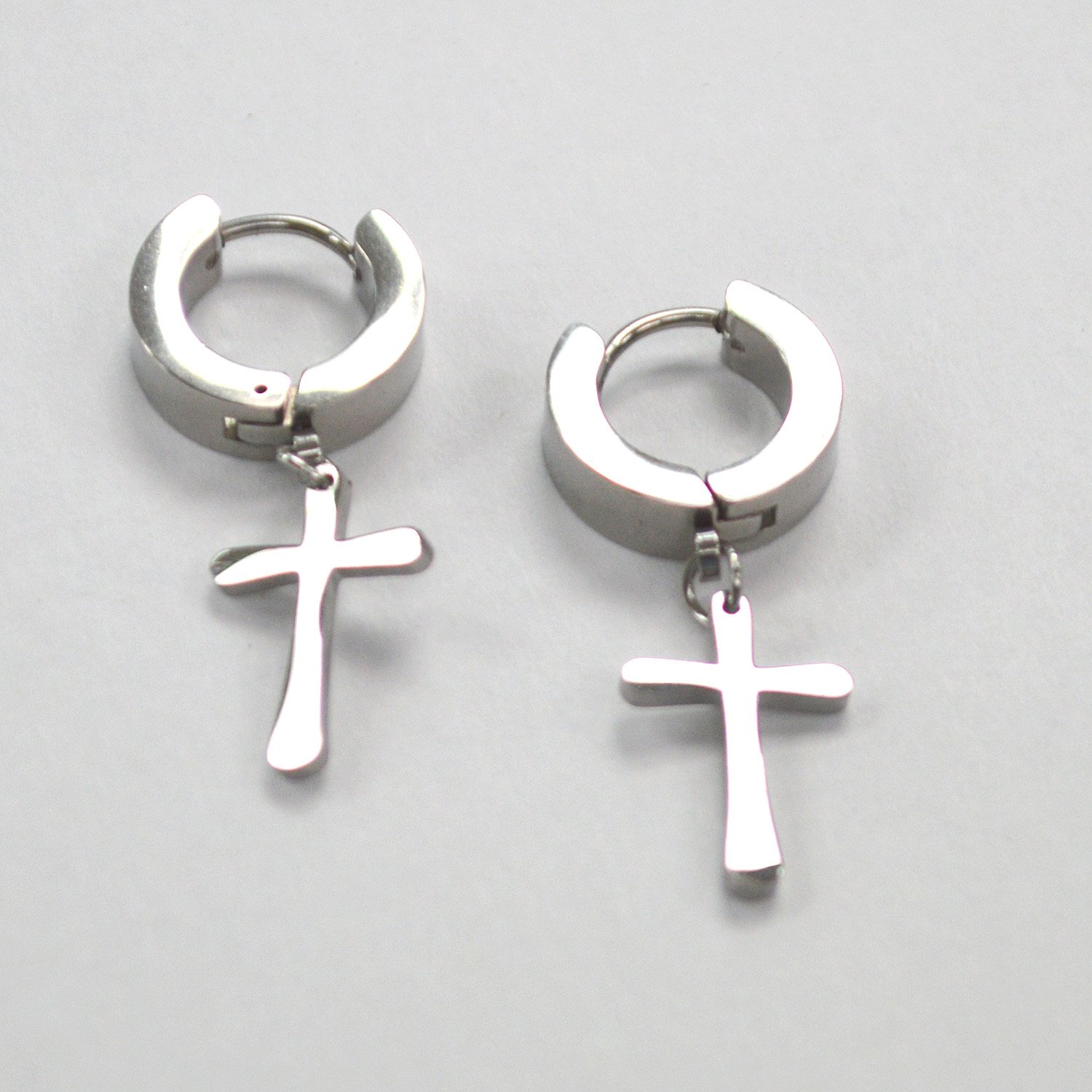 Dangling Cross Huggies 83-626S-4